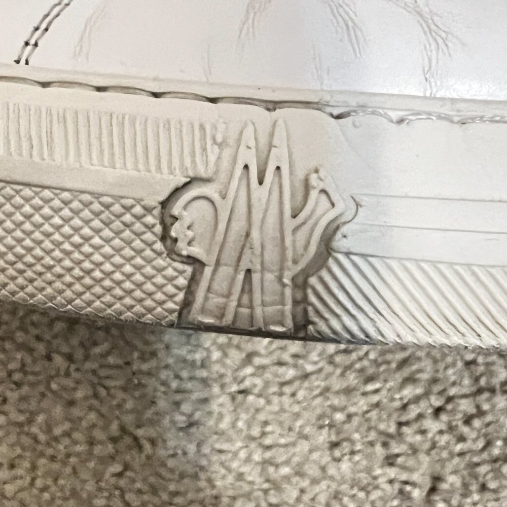$795 Authentic MONCLER Made in Romania Men's White Leather Low Trainers Sz.43.5 - Picture 11 of 16